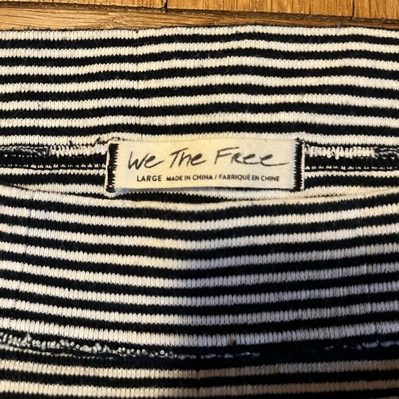 Free People Navy and White Stripe Top - Picture 4 of 4